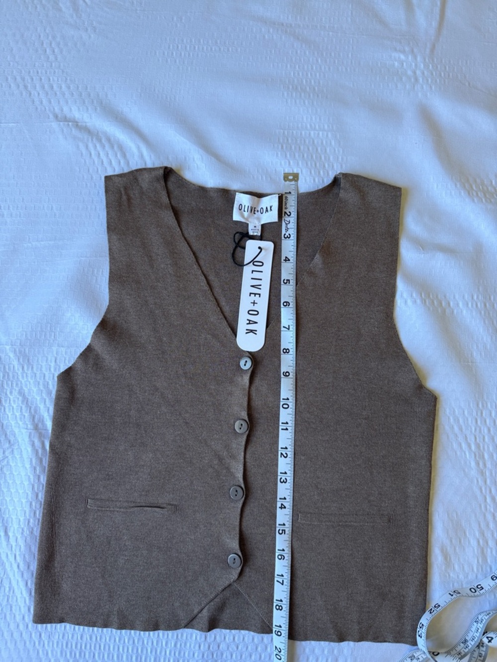 Olive & Oak Chestnut Brown Button-Up Knit Vest - Picture 6 of 9